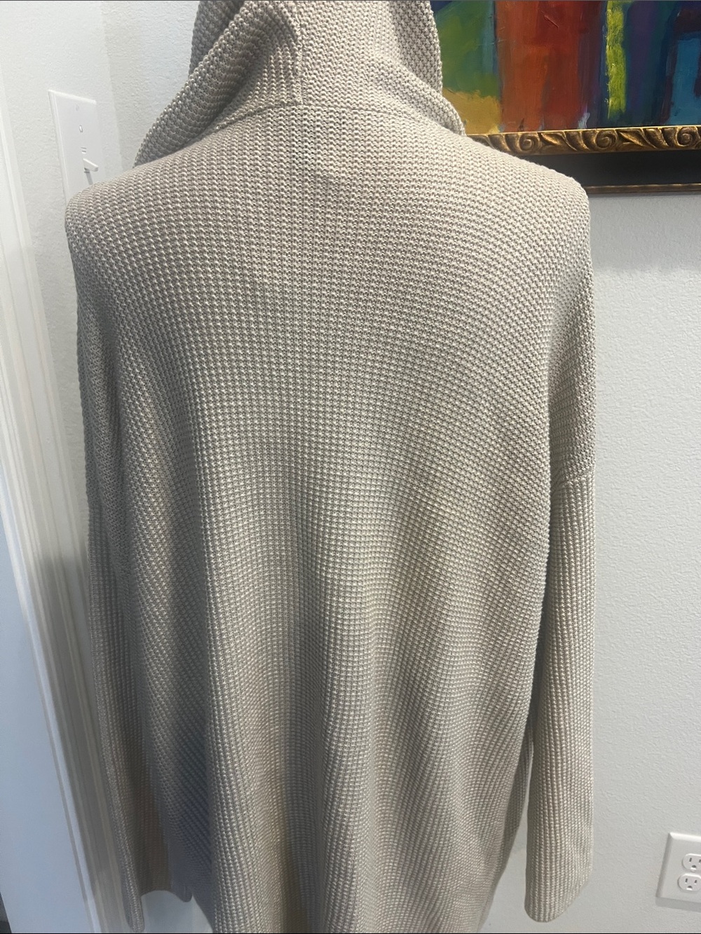 Eileen Fisher Hooded Open-Front Peruvian Organic Cotton Cardigan. Large NWT - Picture 5 of 15